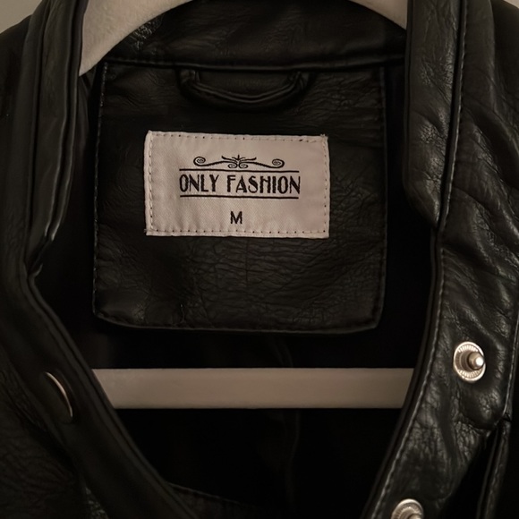 Never Worn! - Faux Leather Moto Jacket - Picture 2 of 4
